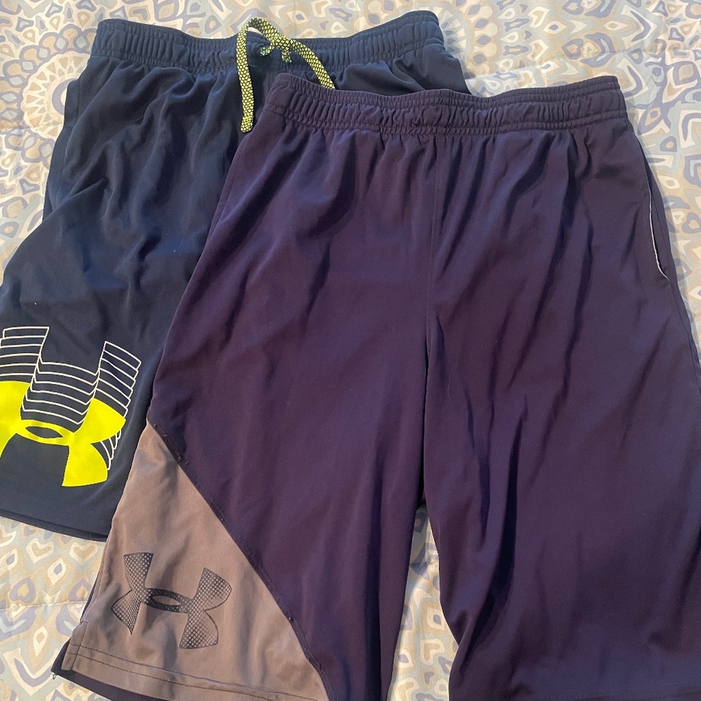 2 Boys Under Armor Athletic Shorts